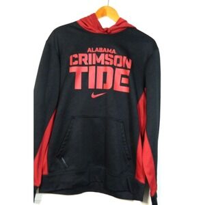 Alabama Crimson Tide Hoodie Men Burgundy /BlackNike Therma Fit Sweatshirt MEDIUM